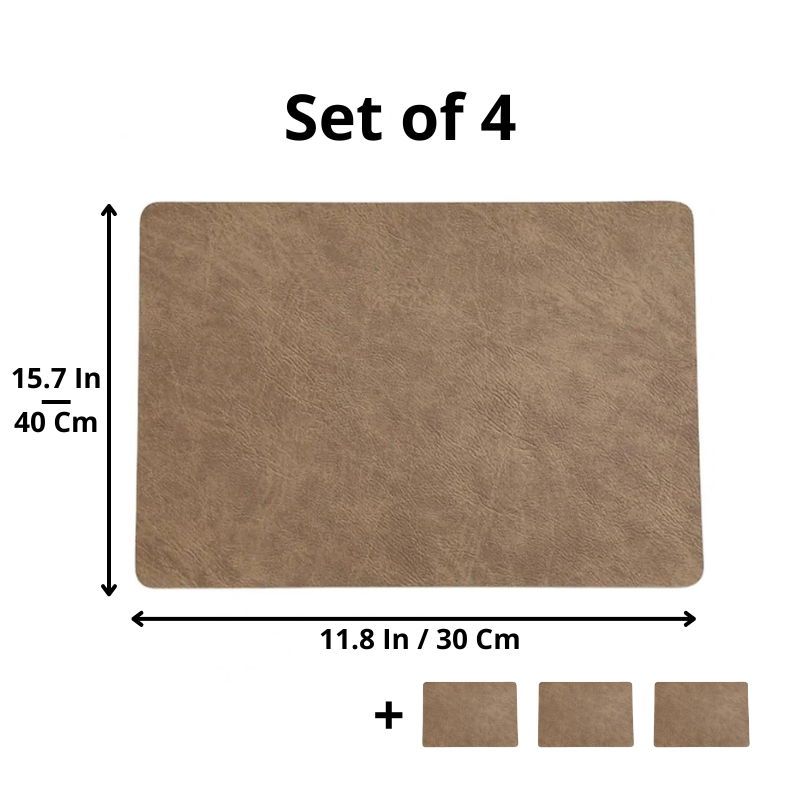 Vintage-Style Premium Leather Placemats